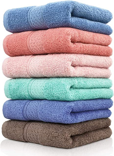 ECO Towels 6-Pack Bath Towels - Extra-Absorbent - 100% Cotton - 27" X 54" - Towels for Bathroom - Extra Large Bath Towel
