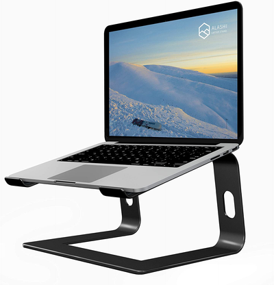 Laptop Stand for Desk, Aluminum Computer Riser, Ergonomic Notebook Holder, Detachable Metal Laptops Elevator, PC Cooling Mount Support 10 to 15.6 Inches Notebook, Silver