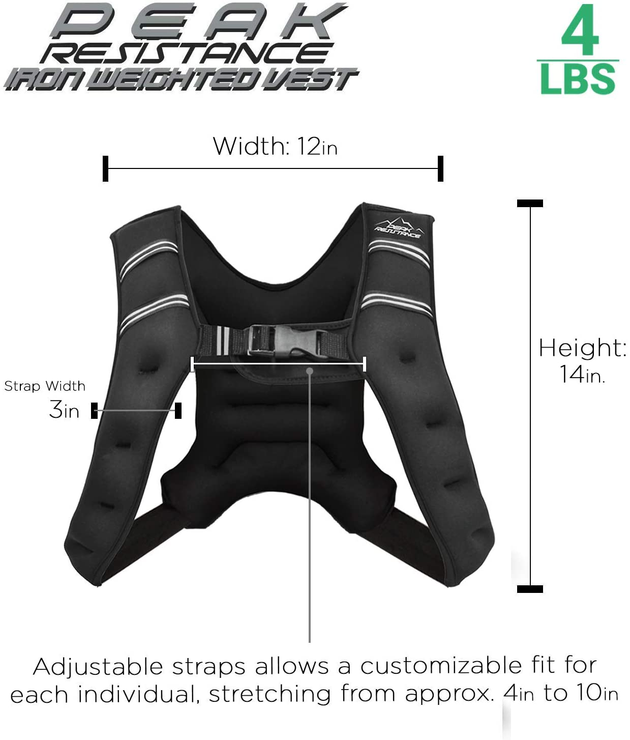 Aduro Sport Weighted Vest Workout Equipment, 4Lbs/6Lbs/12Lbs/20Lbs/25Lbs/30Lbs Body Weight Vest for Men, Women, Kids