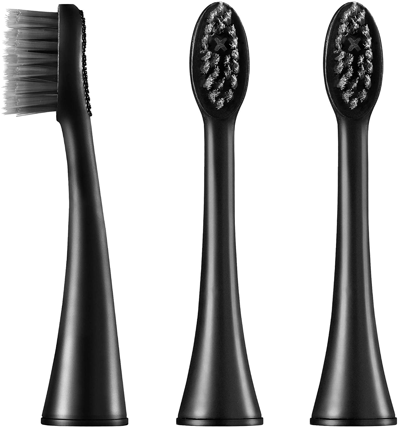 BURST Replacement Electric Toothbrush Heads, Charcoal Bristles, BURST Sonic Toothbrush Compatible, Deep Clean, Healthier Smile, 3pk