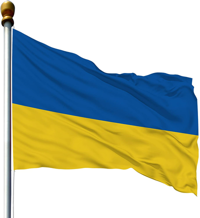 Ukraine Flag 3X5 FT (90X150CM), Ukrainian Flag with Brass Grommets, Double Stitched and Polyester Ukrainian Flags without Flagpole (1 PACK)