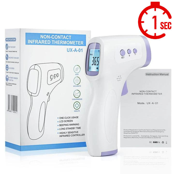 Touchless Infrared Thermometer - Instant Results with Color Indicator
