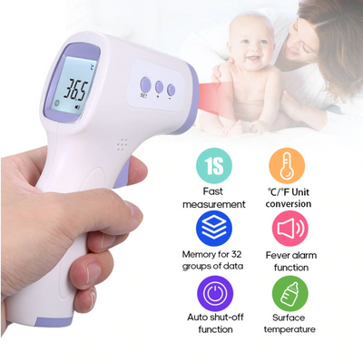 Touchless Infrared Thermometer - Instant Results with Color Indicator