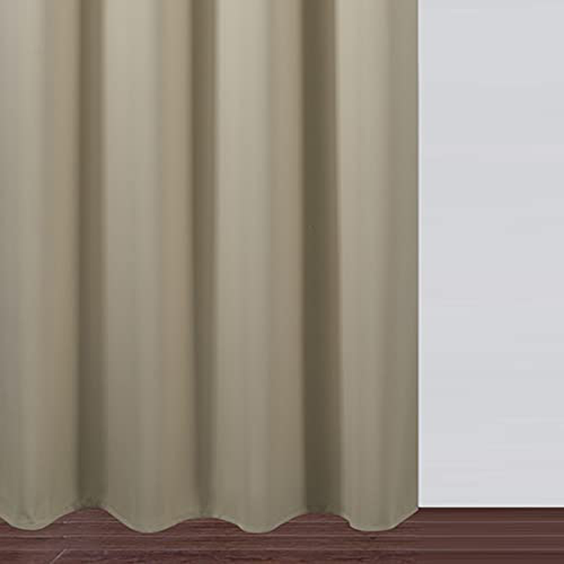 LEMOMO Black Thermal Blackout Curtains/52 x 95 Inch/Set of 2 Panels Room Darkening Curtains for Bedroom