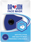 Dr Jon Face Mask 5 Layer Washable Mask W/Exhale Valve (Blue)