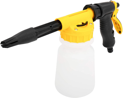 Foam Gun Car Wash Foam Sprayer Soap Foam Blaster, Adjustable Ratio Dial Foam Cannon for Cleaning with Quick Connector to Any Garden Hose (With Free Wash Mitt & Towel)