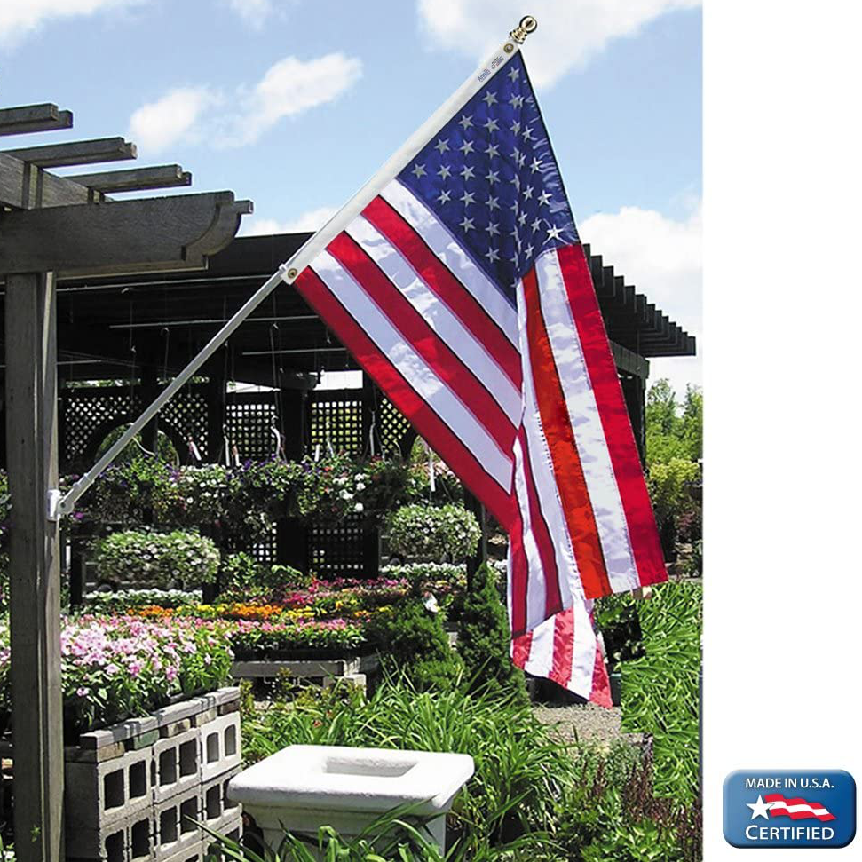 Annin Flagmakers Model 2710 American Flag Tough-Tex The Strongest, Longest Lasting, 3x5 ft, 100% Made in USA with Sewn Stripes, Embroidered Stars and Brass Grommets