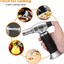 Refillable Kitchen Butane Torch Lighter, Fits All Butane Tanks Blow Torch with Safety Lock and Adjustable Flame