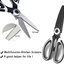 Ultra Sharp Premium Heavy Duty Kitchen Shears and Multi Purpose Scissors(Black/White)