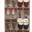 24 Pockets - SimpleHouseware Crystal Clear Over The Door Hanging Shoe Organizer, Pink