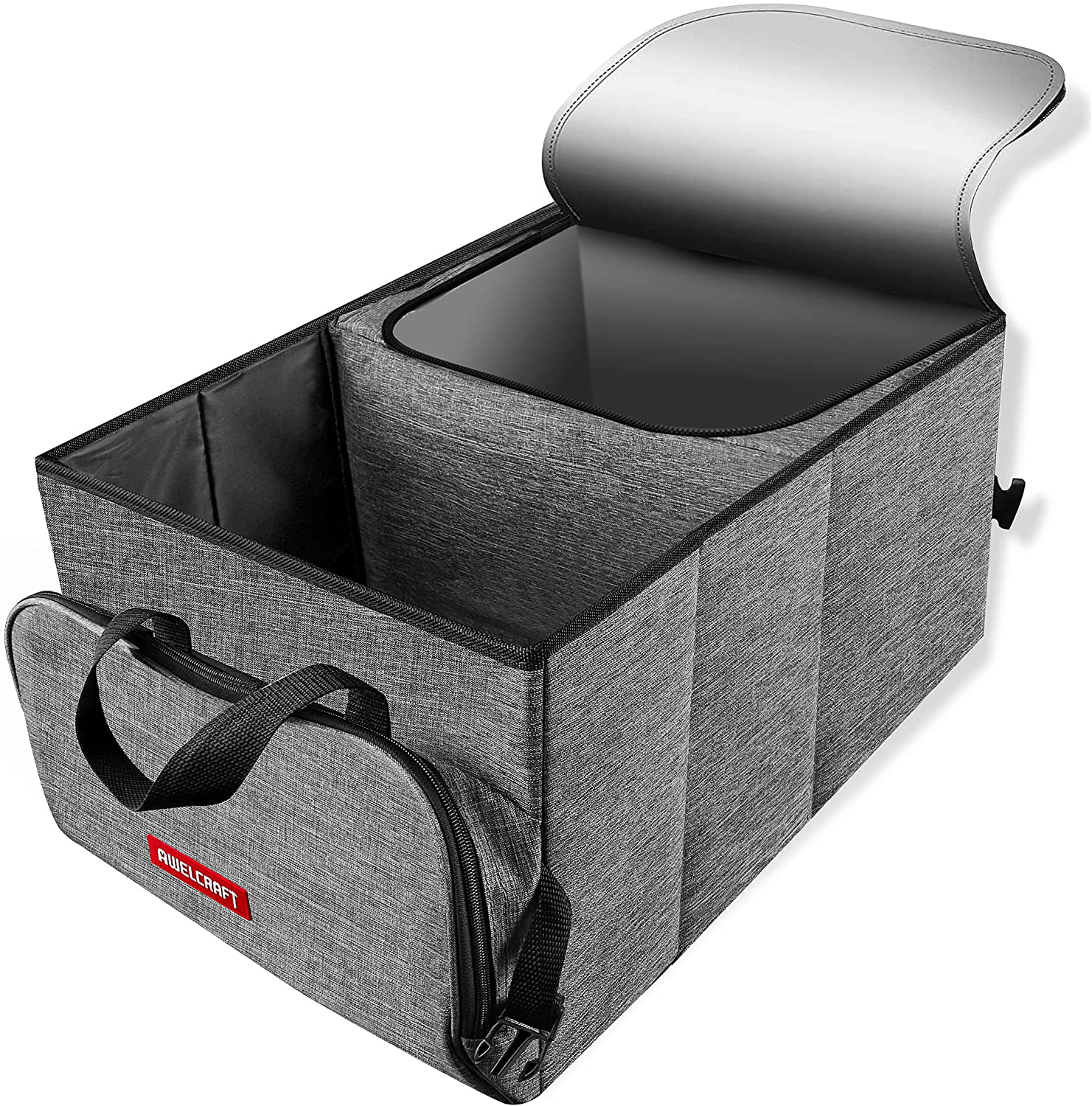 Multi-Compartment Large Trunk Organizer and Storage - Collapsible Multi-Compartment Car Organizer 