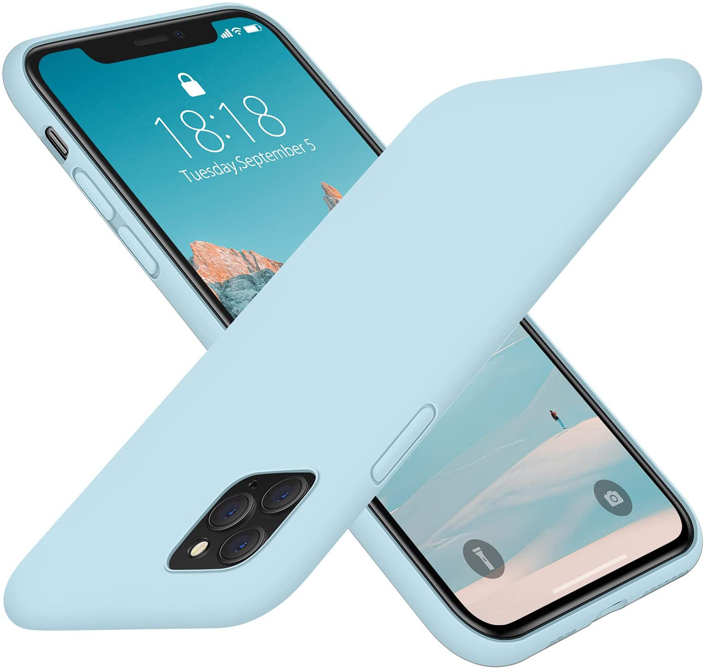 Full Covered Silicone Cover with Honeycomb Grid Cushion Compatible for iPhone 11 Pro 5.8"