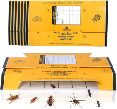 12 Pack Cockroach Trap, Cockroach Killer Indoor Home, Bug Insect Sticky Trap for Crickets Roaches Spiders Beetles