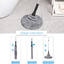 Eyliden Twist Mop & Refills Kit - Hand Release - Dry & Wet Mops for Hardwood, Tile Floor Cleaning - Easy to Wring, Include 2 Replacement Heads, 57.7inch Long Handle, Top Scouring Pad (Grey)