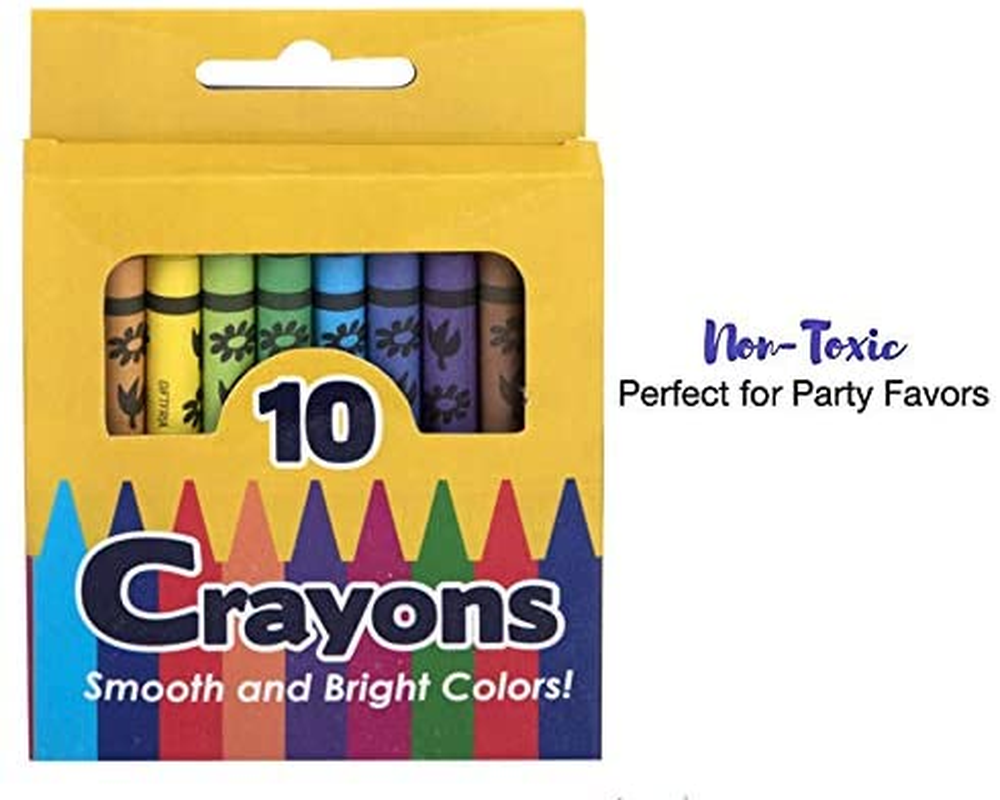 12 Pack Crayons - Wholesale Bright Wax Coloring Crayons in Bulk, 10 per Box, 12 Box Bundle Art Set