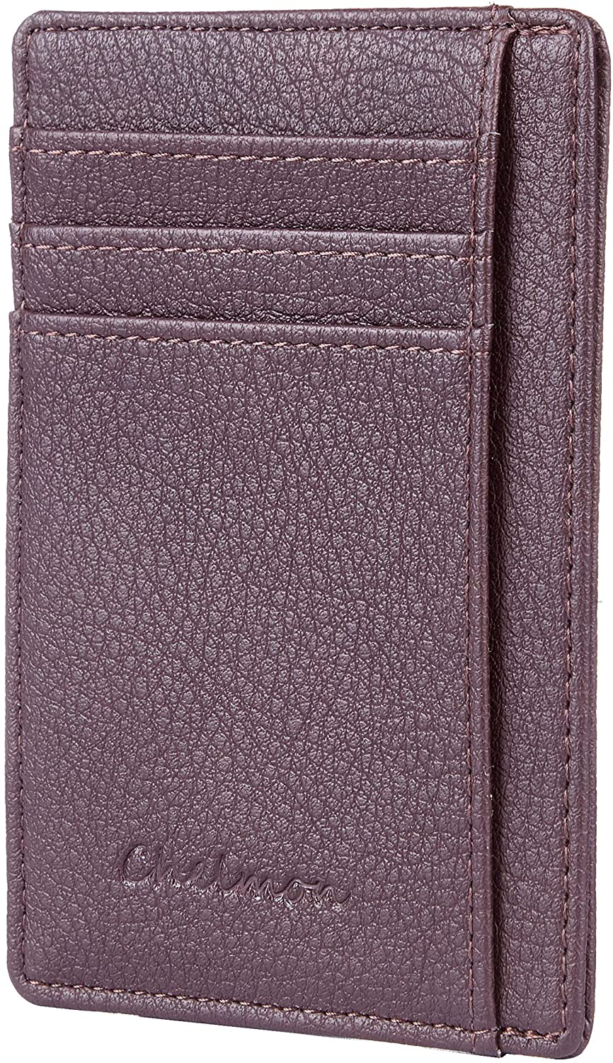 Celmon 100% Genuine Leather Slim Wallet RFID Front Pocket Wallet Minimalist Secure Thin Credit Card Holder