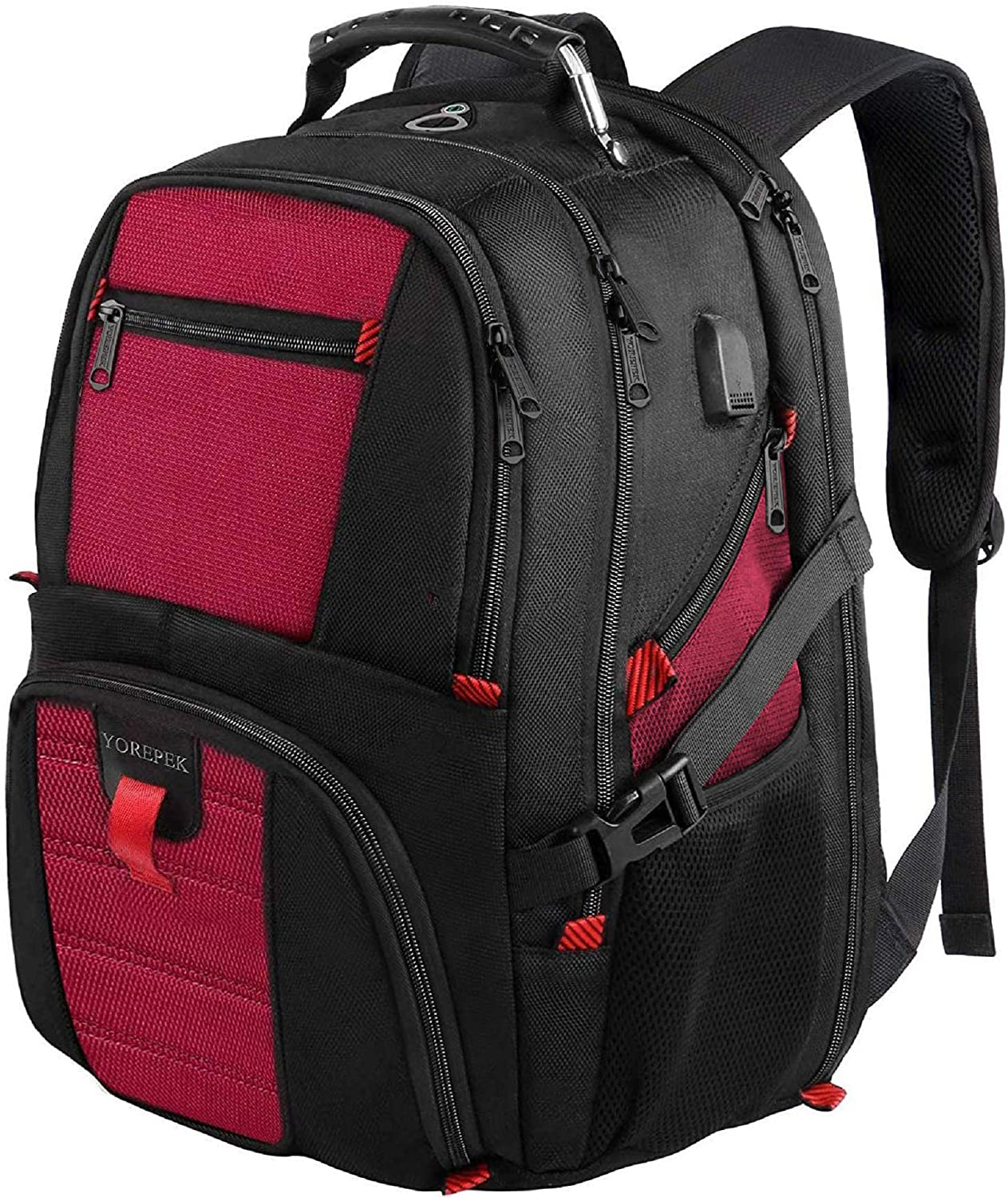 Extra Large 50L Travel Backpack with USB Charging Port,TSA Friendly Business College Bookbags