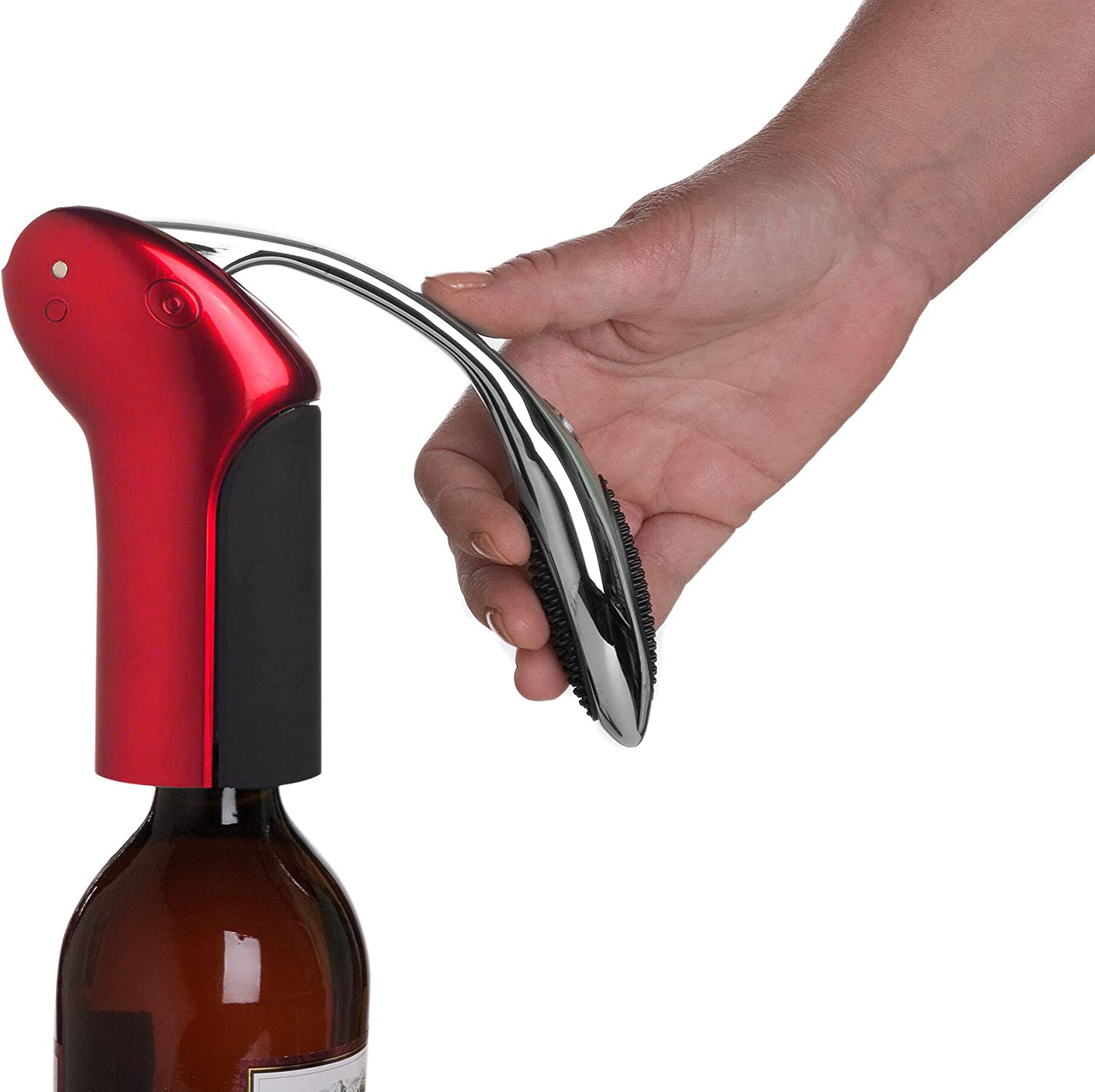 Rabbit Original Vertical Lever Corkscrew Wine Opener with Foil Cutter and Extra Spiral 