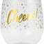 Elise Plastic 14-Ounce Stemless Wine Glass Tumblers, 1 Count(Pack of 1), Cheers