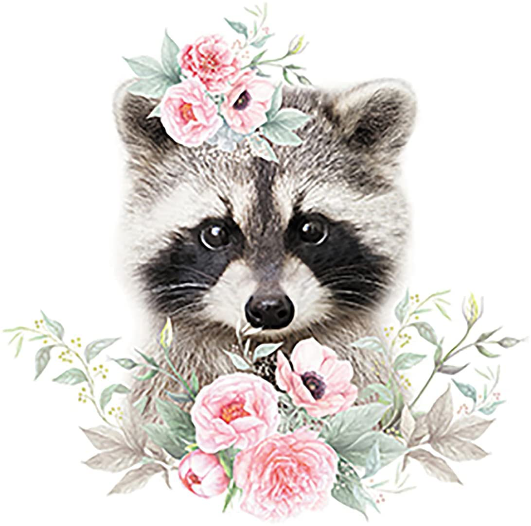 Woodland Animals Flower Art Print Flowers Crown Nursery Quotes Art Prints Art Set of 6(8x10 Canvas Picture) Kids Baby Girl Room Wall Decor Poster for Kids Bedroom Home Decor Unframed