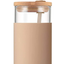 tronco 20oz Glass Tumbler Straw Silicone Protective Sleeve Bamboo Lid - BPA Free (Dot Bronze/2-Pack)