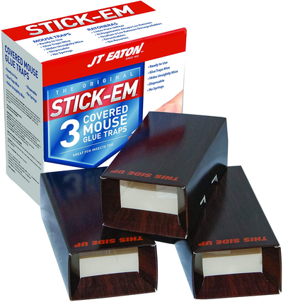 Stickem 144N Covered Mouse Glue Trap, Brown/A