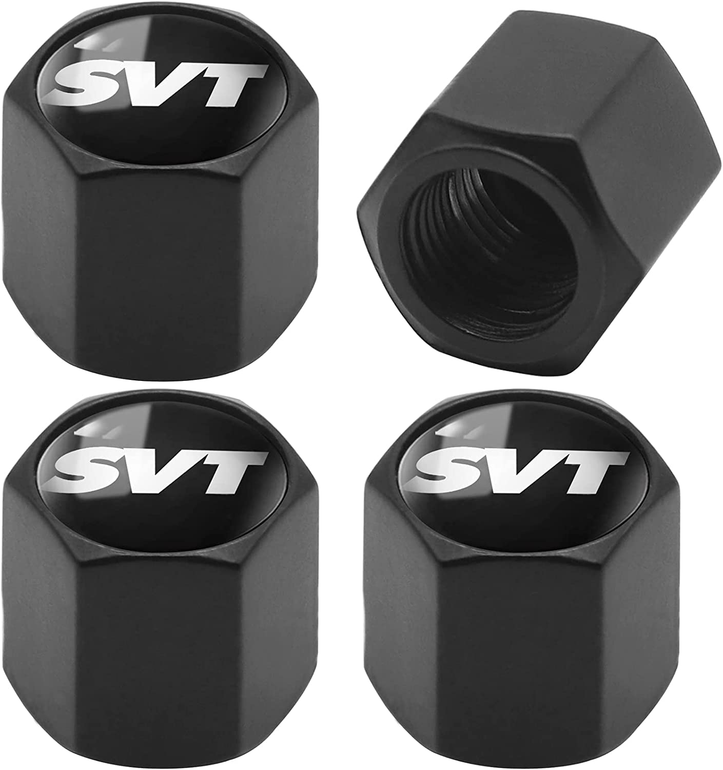 Tire Stem Valve Caps with SS, Universal Valve Stem Cap, Tire Stem Covers for Cars, SUV, Bike，Bicycle, Trucks, Motorcycles, 4PCS