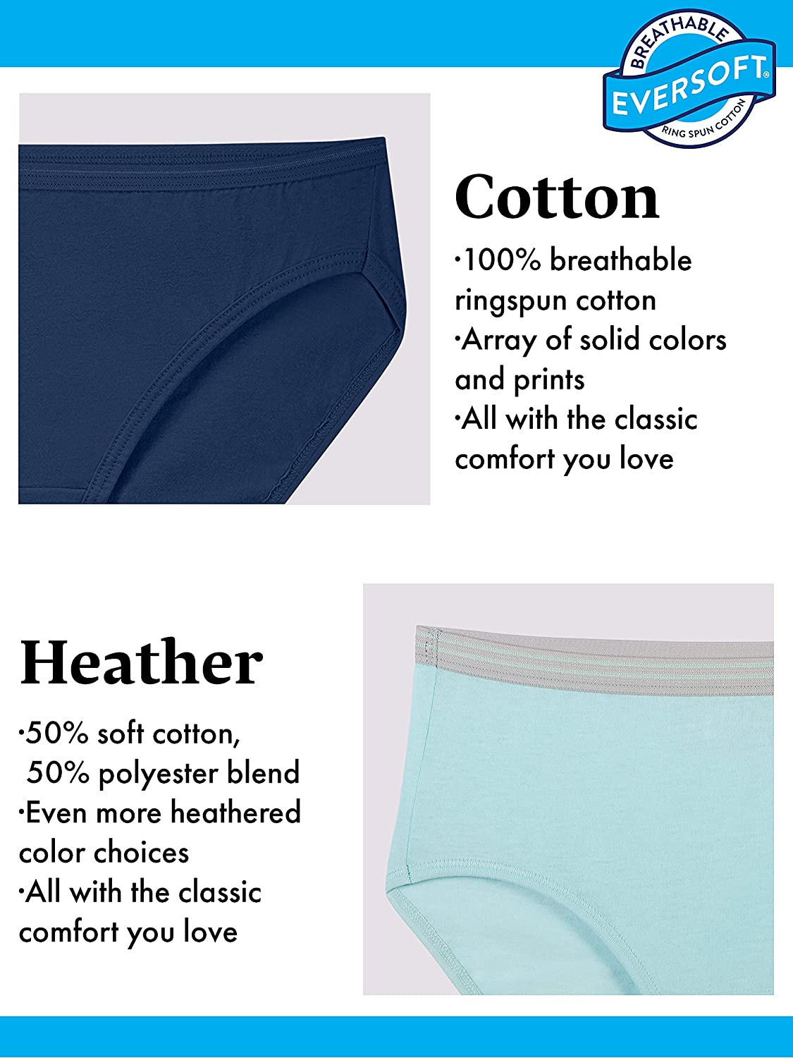 Fruit of the Loom Women'S 6 Pack Low Rise Hipster Assorted Heathers