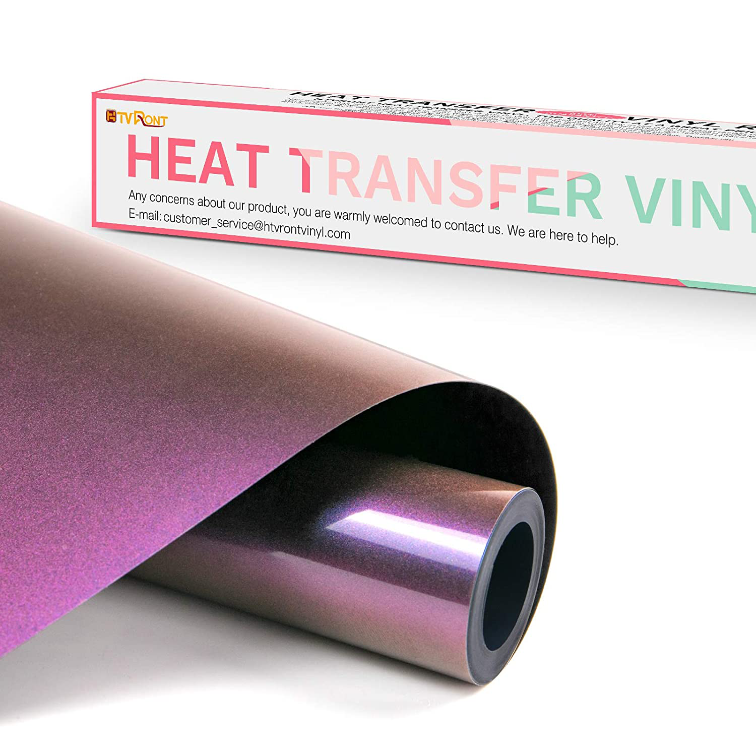 HTVRONT HTV Vinyl Rolls Heat Transfer Vinyl - 12" x 8ft Red HTV Vinyl for Shirts, Iron on Vinyl for Cricut & Cameo - Easy to Cut & Weed for Heat Vinyl Design