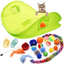 18 Pcs Cat & Kitten Toys Assortments, Cat Teaser Wand, Interactive Bell Toy, Sparkle Balls 