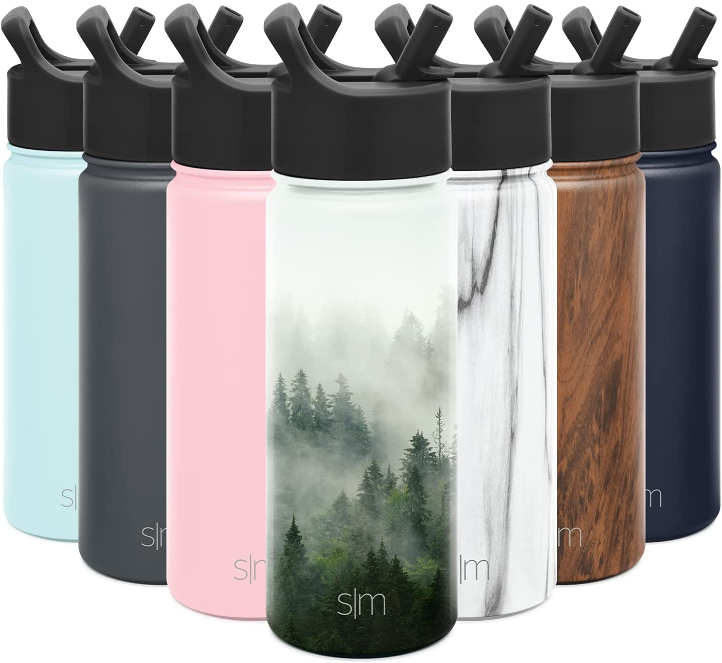 Simple Modern Insulated Water Bottle and Straw Lid Reusable Wide Mouth Stainless Steel Flask Thermos 32oz (945ml), Pattern: Space Odyssey