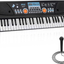 Pyle, Electric Keyboard 49 Keys-Portable Digital Musical Karaoke Piano Keyboard-100 Tunes/Rhythms, 50 Demos, Rechargeable Battery-Wired Microphone-Beginners Kids
