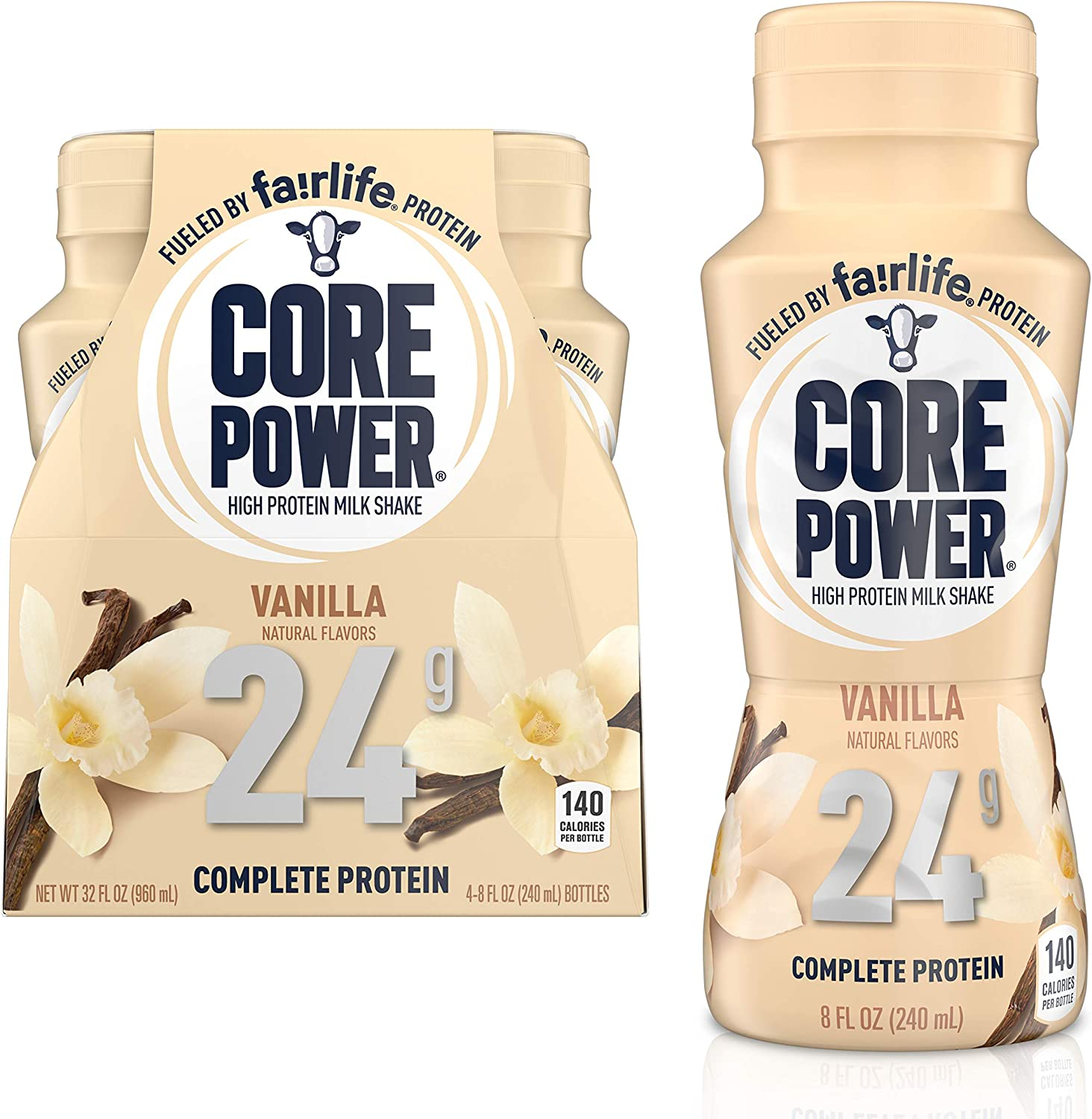 Core Power High Protein Shake, Vanilla, 8 Fl Oz (Pack of 4)