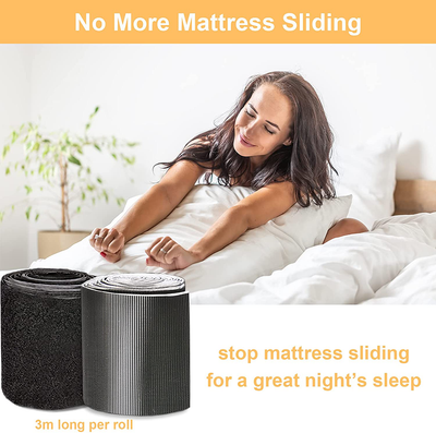 KAEGREEL Non Slip Mattress Pad, Keep Mattress from Sliding for a Great Night’s Sleep, Self Adhesive Hook and Loop Tape for Mattress with Smooth Surface, 11CM Wide and 3M Long