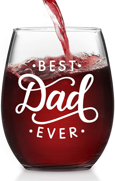 15Oz Funny Dad Wine Glass for Dad Father New Dad Men Husband