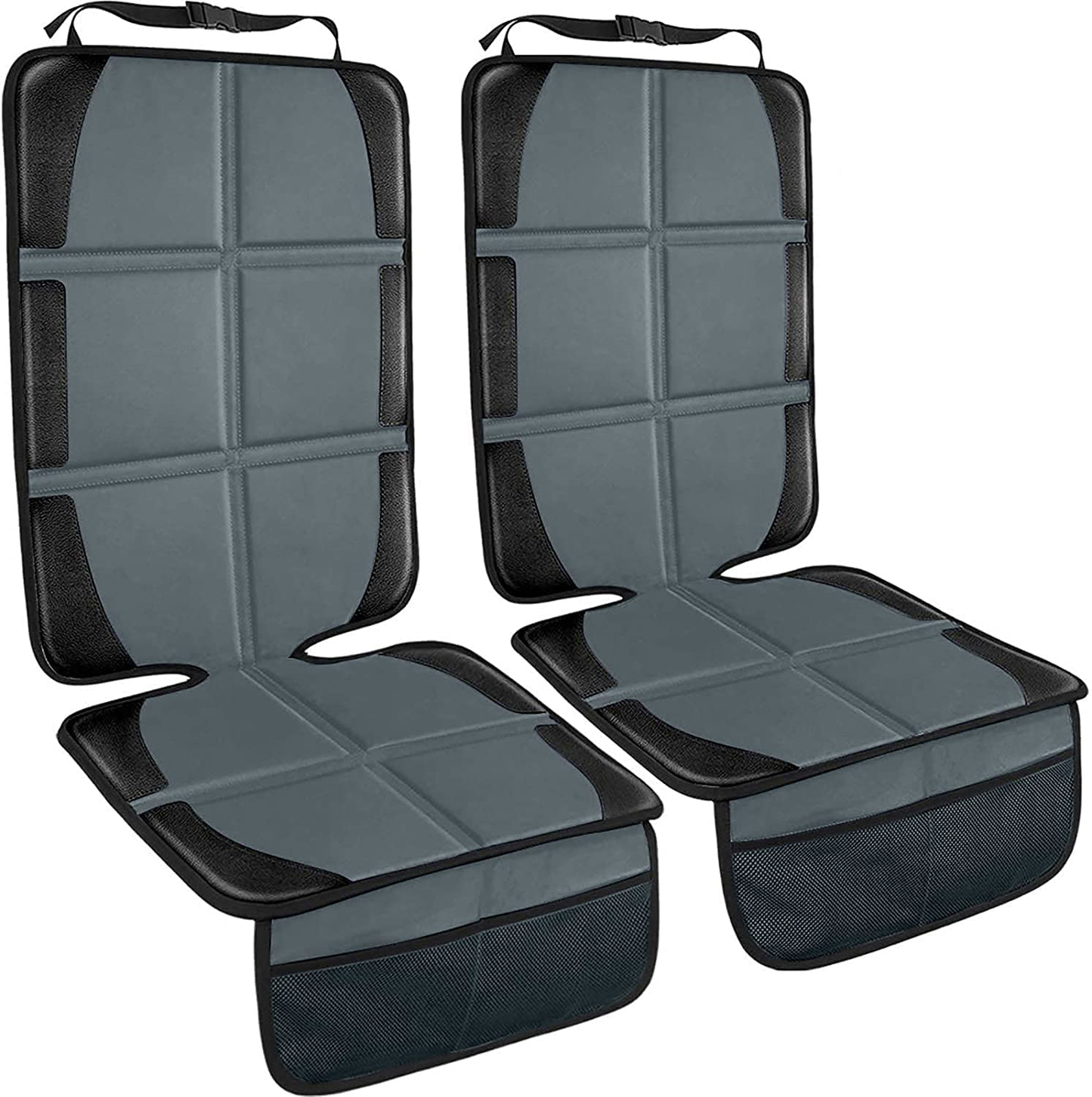 Car Seat Protector, 2 Pack Large Thick Carseat Seat Protector with Organizer Pockets, Vehicle Dog Cover Pad for SUV Sedan Truck Leather Seats