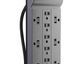 Belkin Power Strip Surge Protector Long Flat Plug Heavy Duty Extension Cord for Home, Office, Travel, Computer Desktop, Laptop & Phone Charging Brick (3,940 Joules)