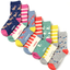 COTTON DAY 7 Days of the Week Toddler Little Big Kids Girls Cute Pattern Design Socks