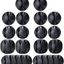 OHill Cable Clips,16 Pack Black Adhesive Cord Holders, Ideal Cable Cords Management for Organizing Cable Wires-Home, Office, Car, Desk Nightstand