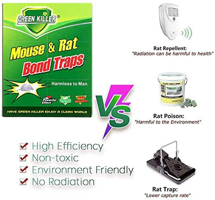 Mouse Traps,Rattraps,Mouse Traps Indoor,Rat Traps for House,Mouse Glue Traps,Mice Traps for House,Sticky Traps, Glue Boards Professional Strength That Work Capturing Indoor and Outdoor Rat