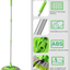 HOUSE DAY Car Wash Brush with 45” Long Handle & 3pcs Car Wash Mitt Scratch Free, Soft Scrub Car Wash Brush, Car Wash Mops with Flexible Rotatory Extension Pole - Green