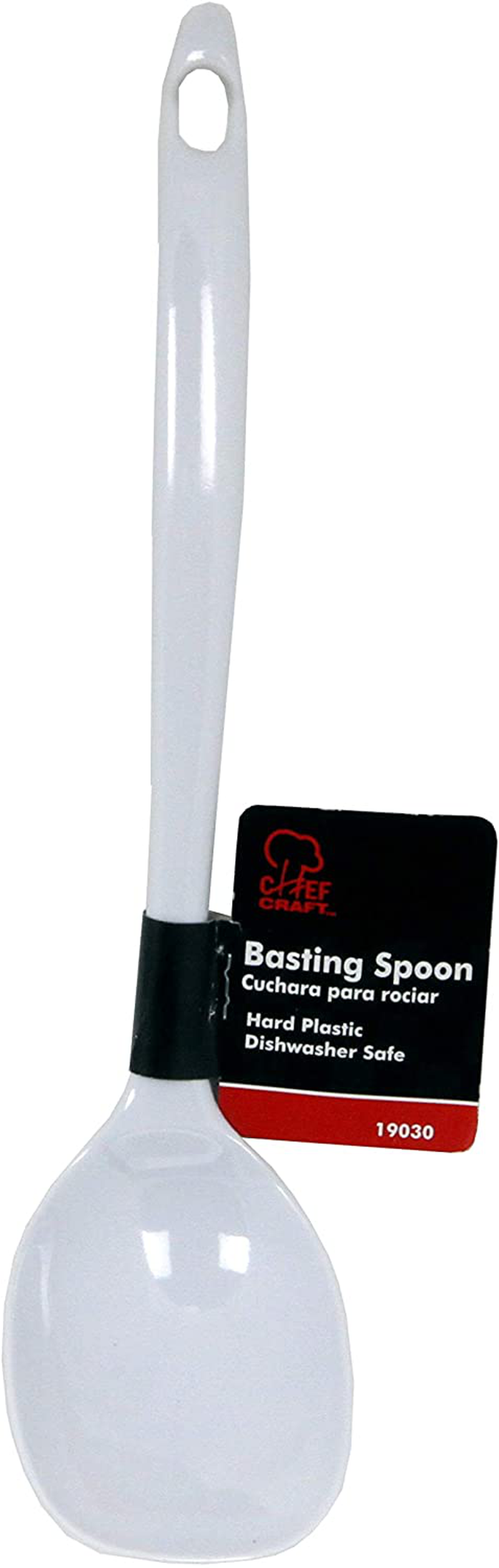 Chef Craft Basic Melamine Basting Spoon, 11.25", White
