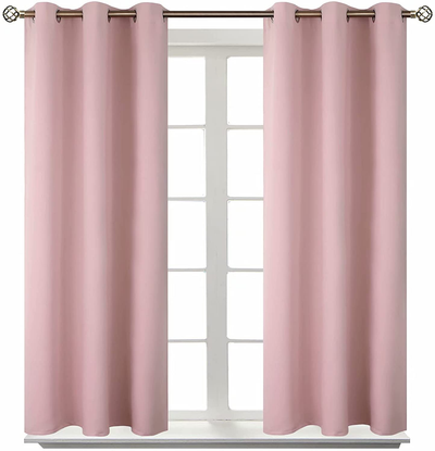 BGment Blackout Curtains - Grommet Thermal Insulated Room Darkening Bedroom and Living Room Curtain, Set of 2 Panels (42 x 84 Inch, Beige)