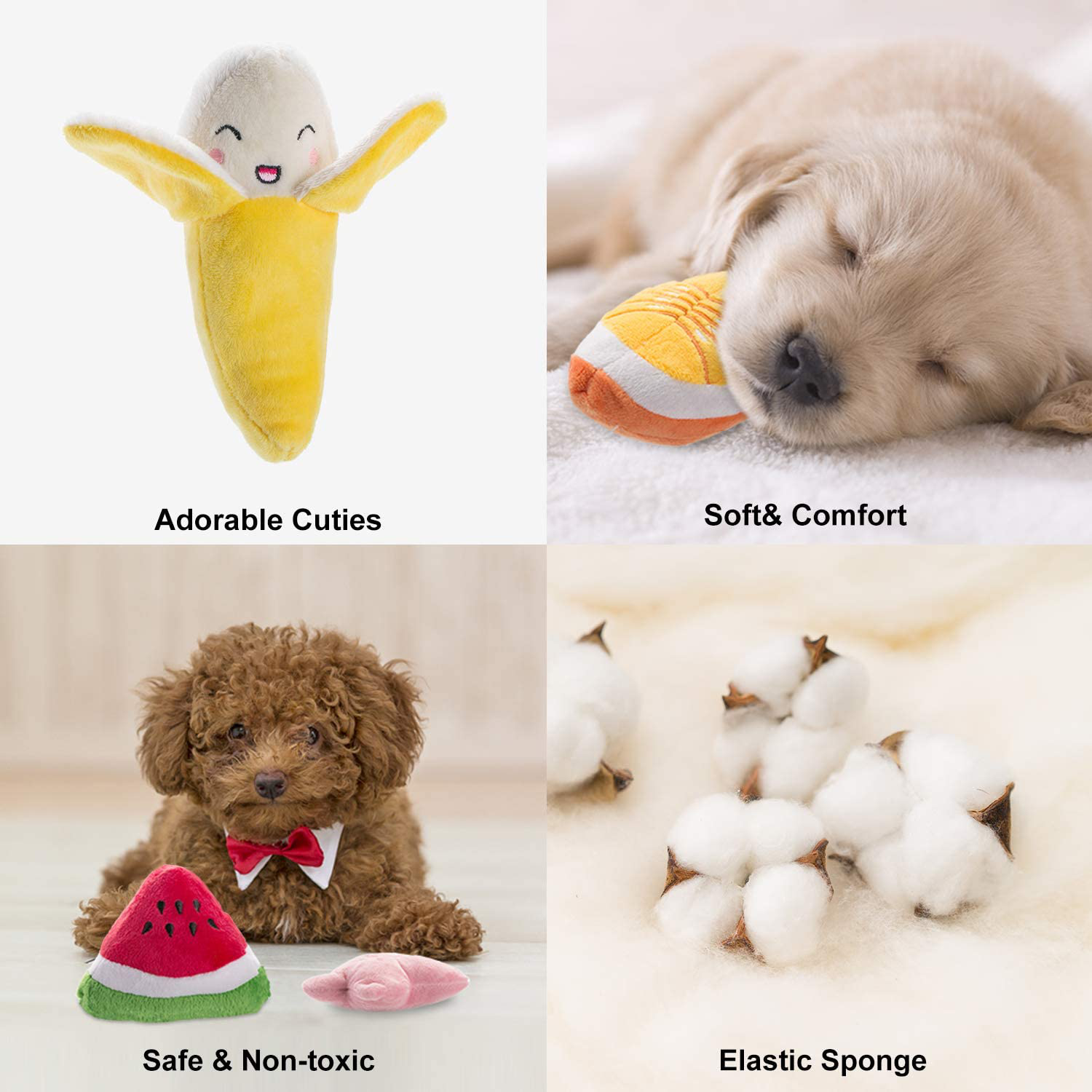 Nocciola Dog Squeaky Toys Cute Plush Toys|Pet Toys for Small Medium & Large Dogs
