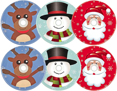 Christmas Themed Regular Mason Jar Lids with Hole for Straws Holiday and Christmas Drinks Santa Reindeer Snowman Mugs