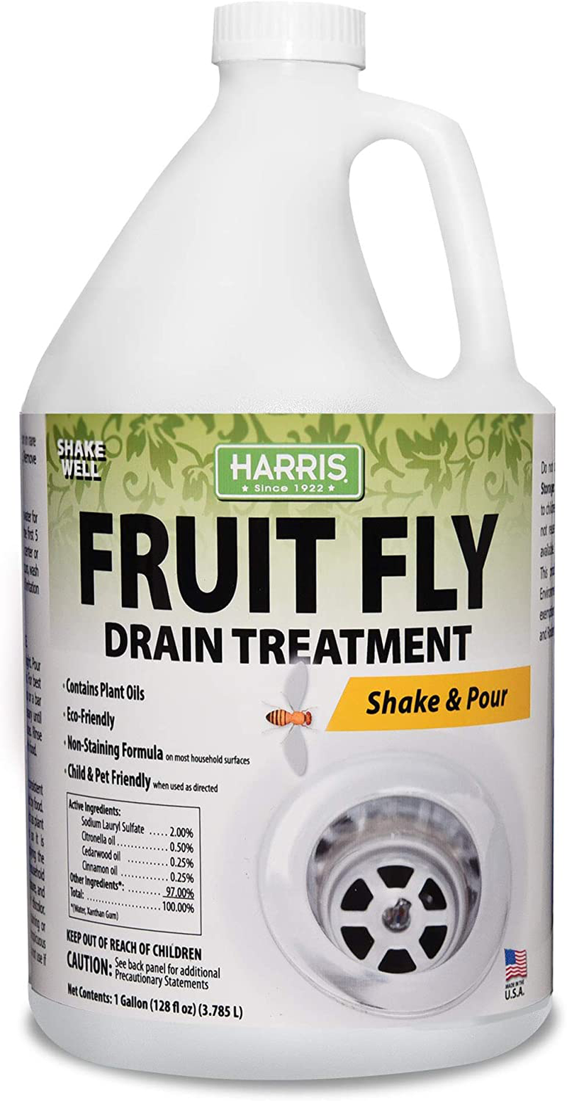 HARRIS Fruit Fly Drain Treatment Gel, Drain and Fruit Fly Killer for Indoor, 128oz