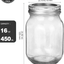 KAMOTA Mason Jars 16 OZ With Regular Lids and Bands, Ideal for Meal Prep, Jam, Honey, Wedding Favors, Shower Favors, Baby Foods, DIY Magnetic Spice Jars, 12 PACK, 20 Whiteboard Labels Included