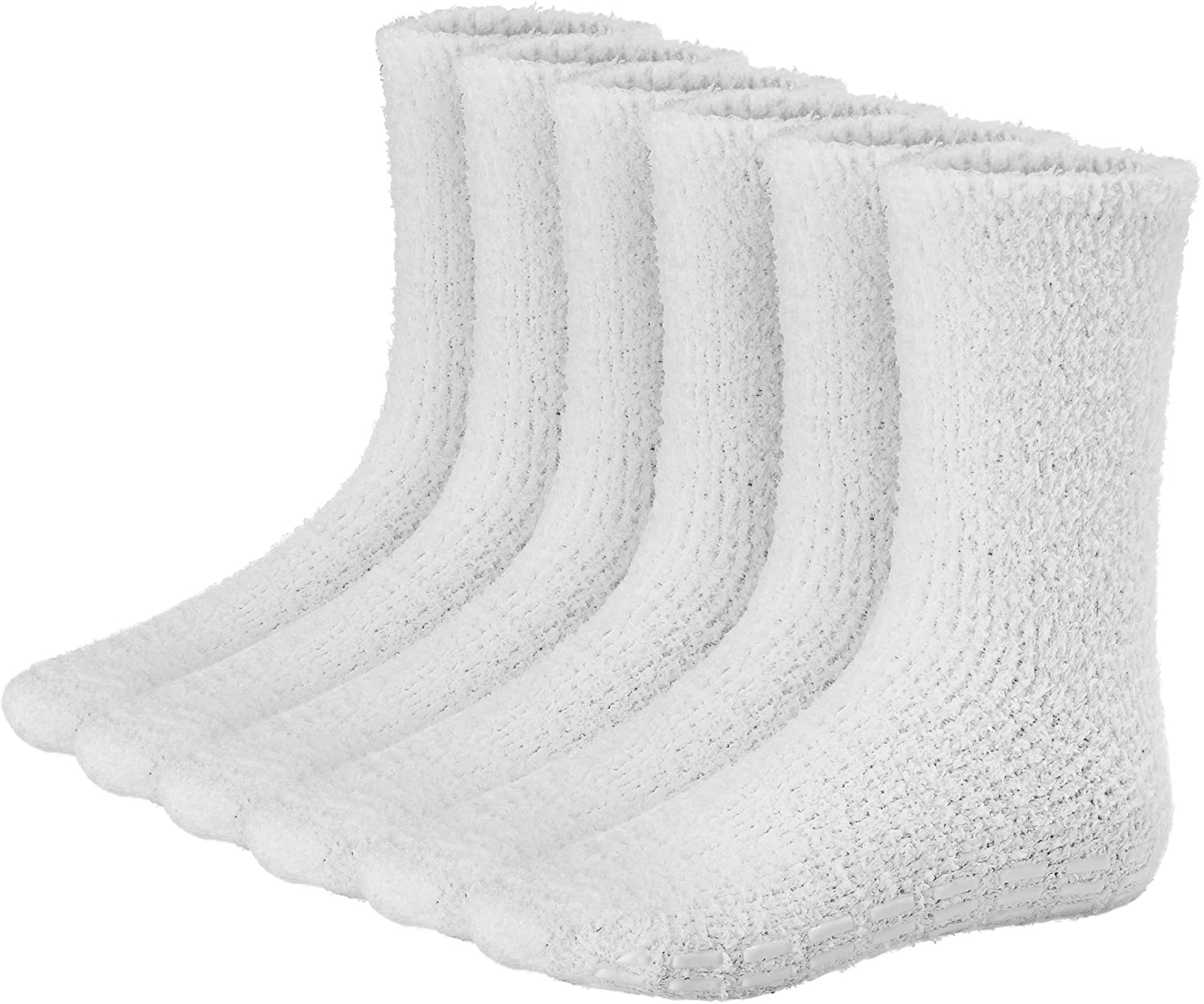 6 Pairs Mens Fuzzy Socks Grip Socks Microfiber Plush Sleeping Socks Soft Anti-Skid Solid Debra Weitzner
