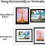 upsimples 8x10 Picture Frame Set of 3,Made of High Definition Glass for 5x7 with Mat or 8x10 Without Mat,Wall Mounting Photo Frame White