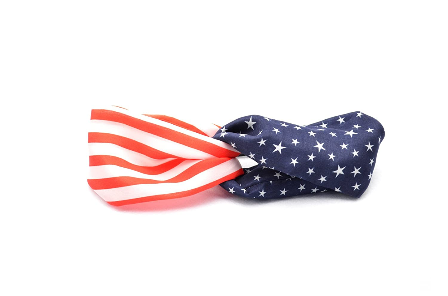 American Flag Red White Blue Patriotic Bandana for Women 4Th of July Decorations (Rabbit Ears), 1 Count (Pack of 1)